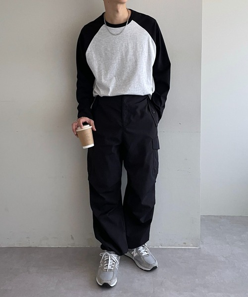 DISCOAT（ディスコート）の「ナイロンツイルワッシャーカーゴパンツ（カーゴパンツ・メンズ・カーキ/アイボリー/ブラック・FREE）」の15枚目の写真