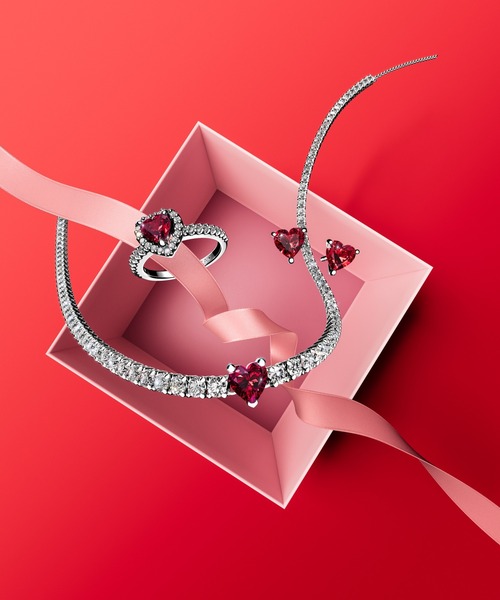 PANDORA（パンドラ）の「エレベイテッド レッド ハート リング（リング