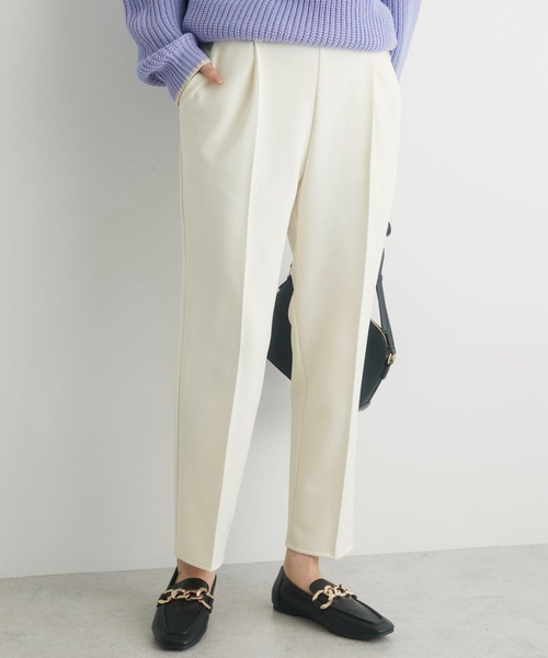 Green　Parks（グリーンパークス）の「きれいシルエットパンツ（その他パンツ・レディース・ホワイト系その他2/サックスブルー/ブラック/イエロー・L/M/S）」の2枚目の写真