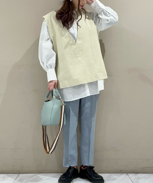 Green　Parks（グリーンパークス）の「きれいシルエットパンツ（その他パンツ・レディース・ホワイト系その他2/サックスブルー/ブラック/イエロー・L/M/S）」の8枚目の写真