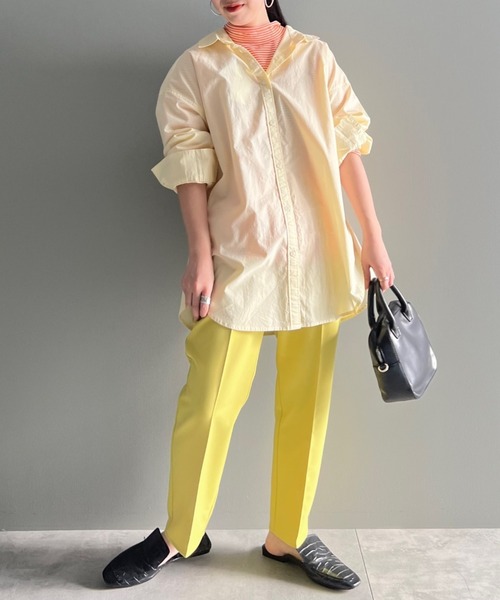 Green　Parks（グリーンパークス）の「きれいシルエットパンツ（その他パンツ・レディース・ホワイト系その他2/サックスブルー/ブラック/イエロー・L/M/S）」の5枚目の写真