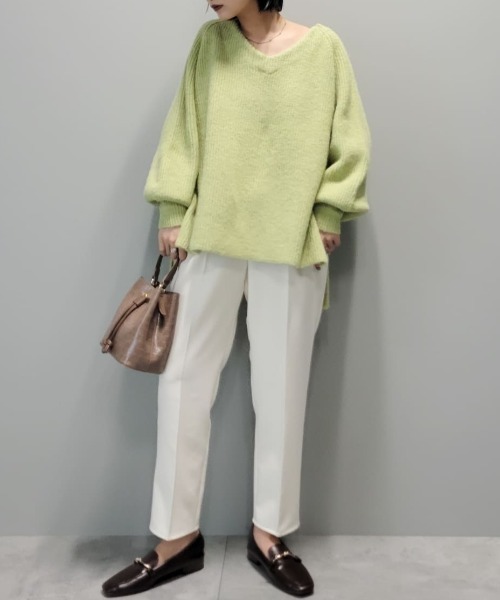 Green　Parks（グリーンパークス）の「きれいシルエットパンツ（その他パンツ・レディース・ホワイト系その他2/サックスブルー/ブラック/イエロー・L/M/S）」の9枚目の写真