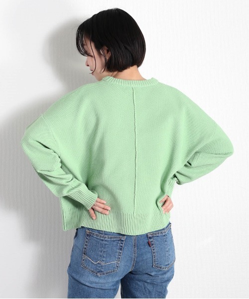 cepo(セポ)の「カノコ編みクルーネックニット(ニット/セーター・レディース・ラベンダー/オフホワイト/グリーン/ホワイト×ブラック/イエロー・M)」の13枚目の写真