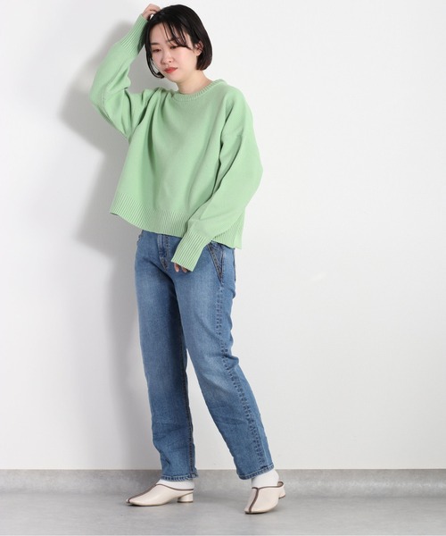 cepo(セポ)の「カノコ編みクルーネックニット(ニット/セーター・レディース・ラベンダー/オフホワイト/グリーン/ホワイト×ブラック/イエロー・M)」の16枚目の写真