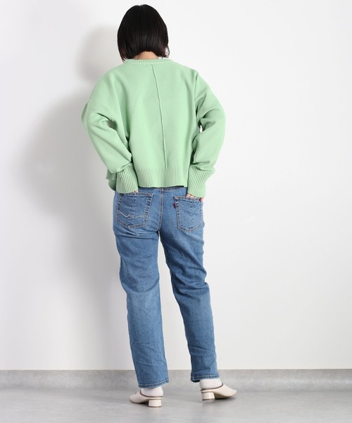 cepo(セポ)の「カノコ編みクルーネックニット(ニット/セーター・レディース・ラベンダー/オフホワイト/グリーン/ホワイト×ブラック/イエロー・M)」の15枚目の写真