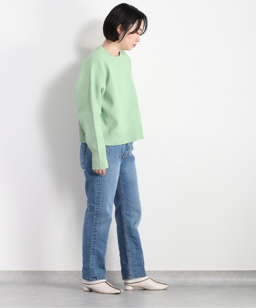 cepo(セポ)の「カノコ編みクルーネックニット(ニット/セーター・レディース・ラベンダー/オフホワイト/グリーン/ホワイト×ブラック/イエロー・M)」の18枚目の写真