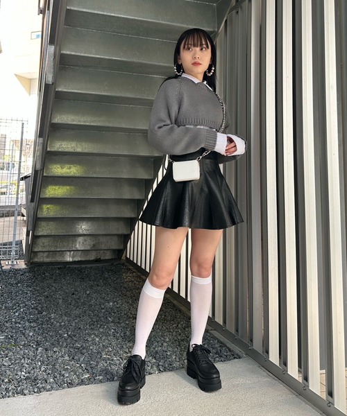 Narcissus（ナルシス）の「【Narcissus】レザーミニスカート（スカート  