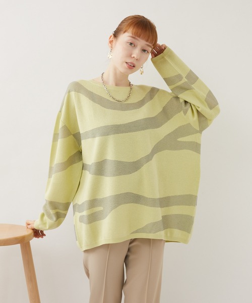 ROSIEE（ロージー）の「ROSIEE クリアジャガードニット（ニット/セーター・レディース・アイボリー/グリーン・FREE）」の20枚目の写真