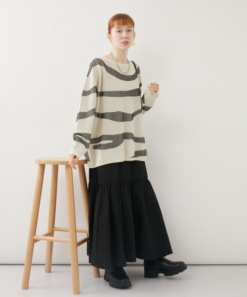 ROSIEE（ロージー）の「ROSIEE クリアジャガードニット（ニット/セーター・レディース・アイボリー/グリーン・FREE）」の16枚目の写真