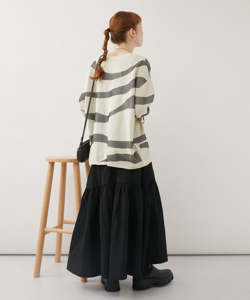 ROSIEE（ロージー）の「ROSIEE クリアジャガードニット（ニット/セーター・レディース・アイボリー/グリーン・FREE）」の13枚目の写真