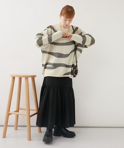 ROSIEE（ロージー）の「ROSIEE クリアジャガードニット（ニット/セーター・レディース・アイボリー/グリーン・FREE）」の21枚目の写真