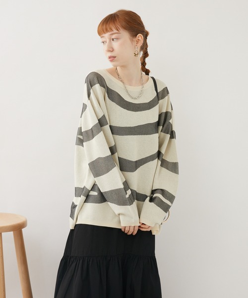 ROSIEE（ロージー）の「ROSIEE クリアジャガードニット（ニット/セーター・レディース・アイボリー/グリーン・FREE）」の17枚目の写真