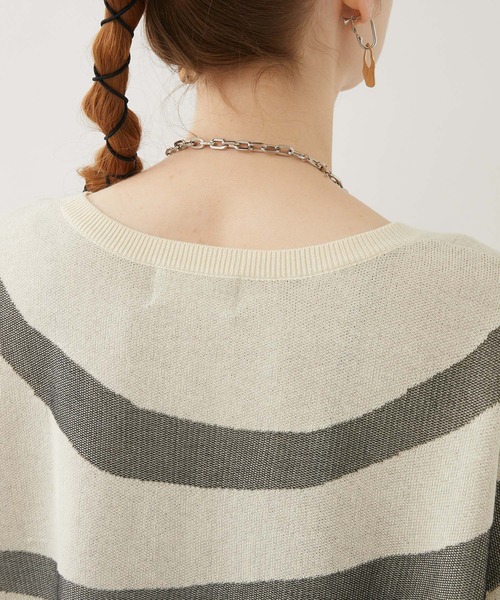 ROSIEE（ロージー）の「ROSIEE クリアジャガードニット（ニット/セーター・レディース・アイボリー/グリーン・FREE）」の10枚目の写真