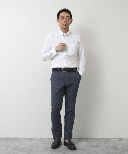 NOLLEY'S goodman（ノーリーズグッドマン）の「《ビジカジ対応》ドライマスター ボタンダウン長袖シャツ（シャツ/ブラウス・メンズ・ホワイト系その他6/ブルー系その他7/ホワイト/ホワイト系その他4/ブラック系その他・XL/L/M/S）」の8枚目の写真