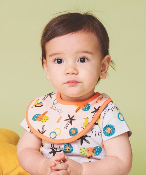 BREEZE(ブリーズ)の「リバーシブルスタイ マイファーストブリーズ (スタイ/よだれかけ・キッズ・オレンジ/ライトグレー/オフホワイト/ミント/エメラルド/グレー/カーキ/ブルー/ブラック/イエロー/ライトイエロー/サックスブルー/ベビーピンク/ピンク/グリーン・80)」の15枚目の写真