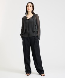 Col Pierrot コルピエロ ピンタックシルクブラウス