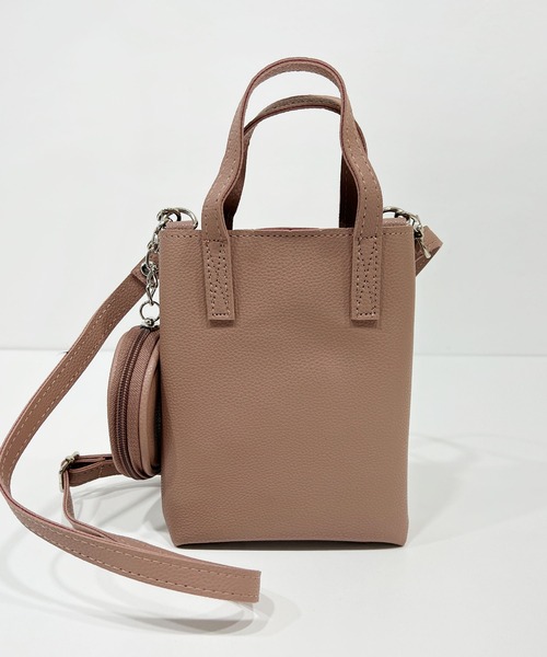 CEMONEMO(セモネモ)の「【マルチケース付き】 2way スクエア ミニ ショルダーバッグ(ショルダーバッグ・レディース・ブラウン/ホワイト/ベージュ/ブラック・FREE)」の1枚目の写真