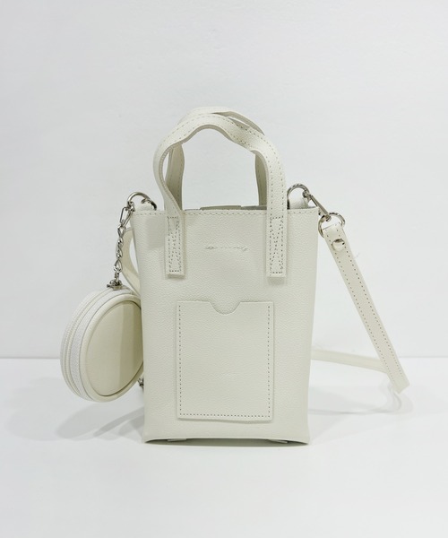 CEMONEMO(セモネモ)の「【マルチケース付き】 2way スクエア ミニ ショルダーバッグ(ショルダーバッグ・レディース・ブラウン/ホワイト/ベージュ/ブラック・FREE)」の2枚目の写真