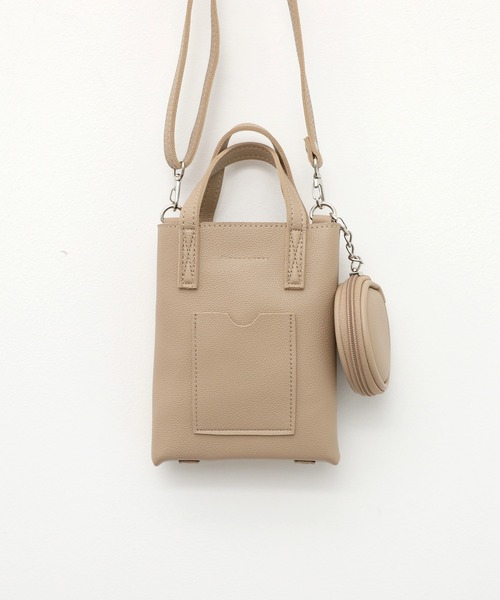 CEMONEMO(セモネモ)の「【マルチケース付き】 2way スクエア ミニ ショルダーバッグ(ショルダーバッグ・レディース・ブラウン/ホワイト/ベージュ/ブラック・FREE)」の11枚目の写真