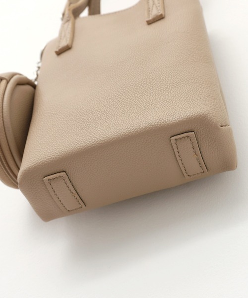 CEMONEMO(セモネモ)の「【マルチケース付き】 2way スクエア ミニ ショルダーバッグ(ショルダーバッグ・レディース・ブラウン/ホワイト/ベージュ/ブラック・FREE)」の5枚目の写真