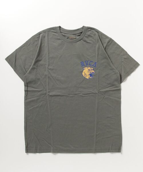 RVCA（ルーカ）の「RVCA/ルーカ バックプリントTシャツ アニマル柄/クルーネックTシャツ トラ柄 BD041-225（Tシャツ/カットソー・メンズ・ブラック/ホワイト/オリーブ・L/XL/M）」の6枚目の写真