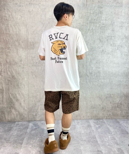 RVCA（ルーカ）の「RVCA/ルーカ バックプリントTシャツ アニマル柄/クルーネックTシャツ トラ柄 BD041-225（Tシャツ/カットソー・メンズ・ブラック/ホワイト/オリーブ・L/XL/M）」の12枚目の写真