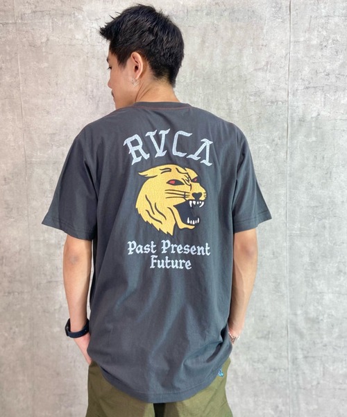 RVCA（ルーカ）の「RVCA/ルーカ バックプリントTシャツ アニマル柄/クルーネックTシャツ トラ柄 BD041-225（Tシャツ/カットソー・メンズ・ブラック/ホワイト/オリーブ・L/XL/M）」の15枚目の写真