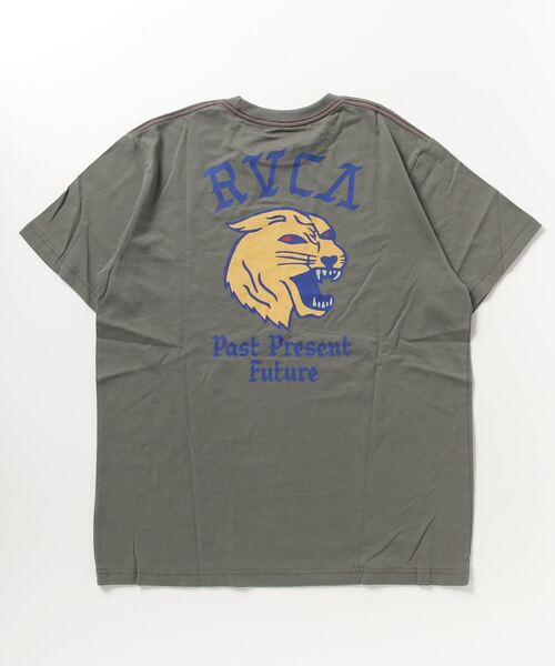 RVCA（ルーカ）の「RVCA/ルーカ バックプリントTシャツ アニマル柄/クルーネックTシャツ トラ柄 BD041-225（Tシャツ/カットソー・メンズ・ブラック/ホワイト/オリーブ・L/XL/M）」の16枚目の写真