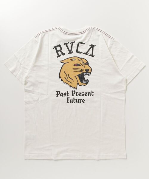 RVCA（ルーカ）の「RVCA/ルーカ バックプリントTシャツ アニマル柄/クルーネックTシャツ トラ柄 BD041-225（Tシャツ/カットソー・メンズ・ブラック/ホワイト/オリーブ・L/XL/M）」の18枚目の写真