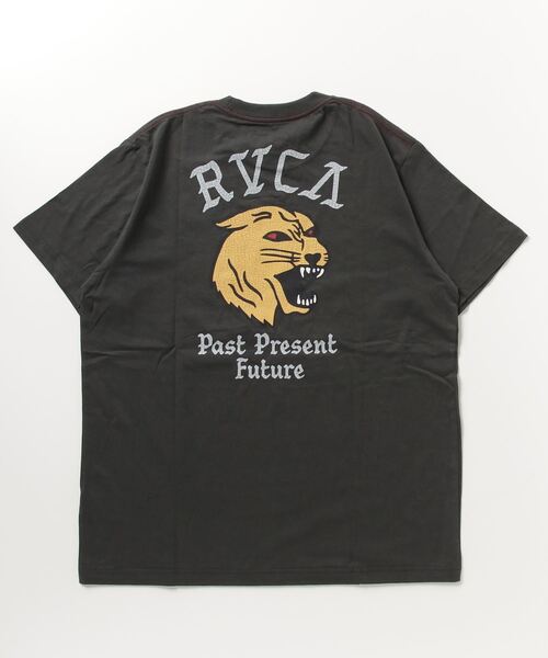 RVCA（ルーカ）の「RVCA/ルーカ バックプリントTシャツ アニマル柄/クルーネックTシャツ トラ柄 BD041-225（Tシャツ/カットソー・メンズ・ブラック/ホワイト/オリーブ・L/XL/M）」の17枚目の写真