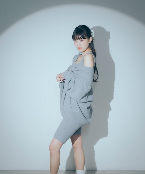 Romansual（ロマンシュアル）の「Romansual/ニットタンクトップ＆ハーフパンツセット（タンクトップ・レディース・グレー/ピンク・FREE）」の18枚目の写真