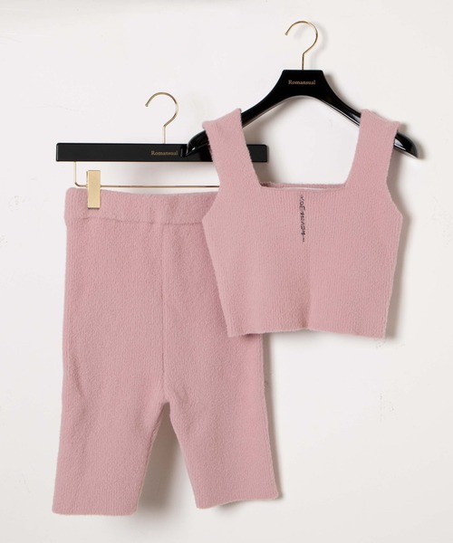 Romansual（ロマンシュアル）の「Romansual/ニットタンクトップ＆ハーフパンツセット（タンクトップ・レディース・グレー/ピンク・FREE）」の19枚目の写真