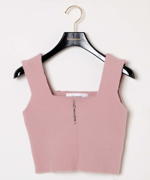 Romansual（ロマンシュアル）の「Romansual/ニットタンクトップ＆ハーフパンツセット（タンクトップ・レディース・グレー/ピンク・FREE）」の14枚目の写真