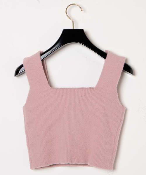 Romansual（ロマンシュアル）の「Romansual/ニットタンクトップ＆ハーフパンツセット（タンクトップ・レディース・グレー/ピンク・FREE）」の7枚目の写真