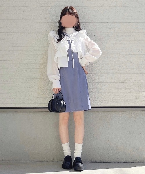 Mysa&Liina(ミーサリーナ)の「ボレロブラウス×タンクセット(シャツ/ブラウス・レディース・ブラック/ピンクベージュ/オフホワイト・M)」の19枚目の写真