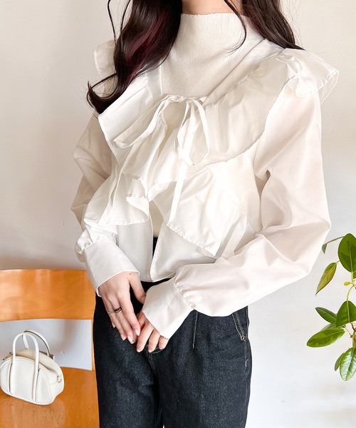 Mysa&Liina(ミーサリーナ)の「ボレロブラウス×タンクセット(シャツ/ブラウス・レディース・ブラック/ピンクベージュ/オフホワイト・M)」の20枚目の写真