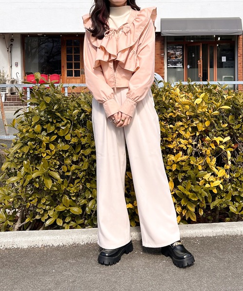 Mysa&Liina(ミーサリーナ)の「ボレロブラウス×タンクセット(シャツ/ブラウス・レディース・ブラック/ピンクベージュ/オフホワイト・M)」の22枚目の写真