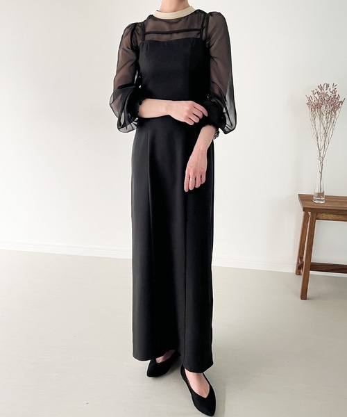 JUNOAH（ジュノア）の「シアーリボンボレロ（カーディガン/ボレロ・レディース・ブラック/クリーム/モカ/ブラック×ブラック/グレイッシュベージュ/ホワイト・LARGE/X-LARGE/MEDIUM/SMALL）」の13枚目の写真