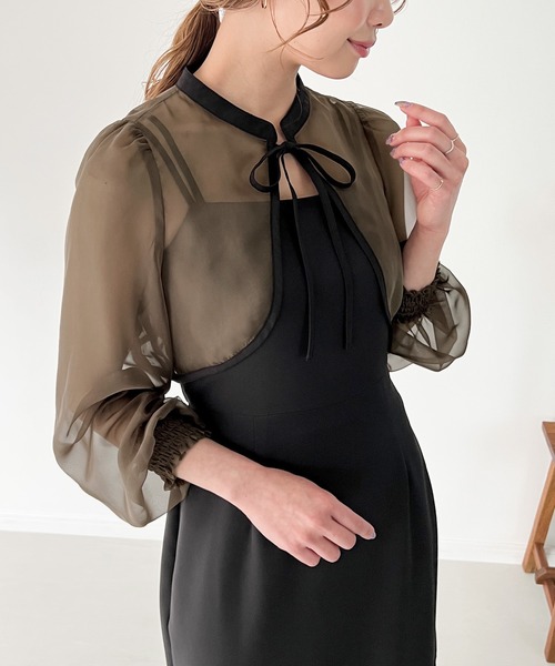 シアーボレロカーディガン （CORAL） シアーボレロカーディガン （CORAL） シアーボレロカーディガン （CORAL）