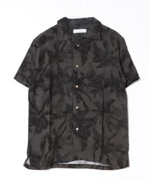 【UNIIT/ユニット】レーヨン100% 接触冷感 総柄シャツ アロハシャツ ストリート モード カジュアル 夏服 オープンカラーシャツ 開襟シャツ