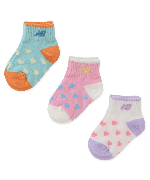 NEW BALANCE(ニューバランス)の「ガールズ3Pソックス(ソックス/靴下・キッズ・その他2/その他1・ONE SIZE)」の2枚目の写真