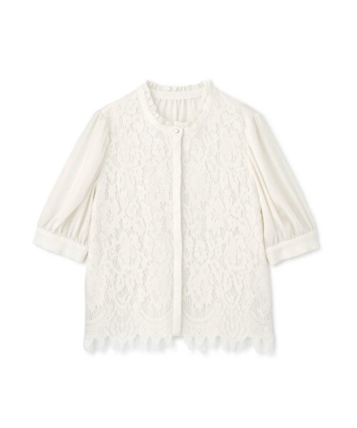 PROPORTION BODY DRESSING（プロポーションボディドレッシング）の「レースフリルスタンドブラウス / 1213110410（シャツ/ブラウス・レディース・ベージュ/ホワイト系その他/ブルー・SMALL/MEDIUM）」の8枚目の写真