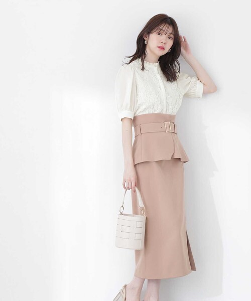 PROPORTION BODY DRESSING（プロポーションボディドレッシング）の「レースフリルスタンドブラウス / 1213110410（シャツ/ブラウス・レディース・ベージュ/ホワイト系その他/ブルー・SMALL/MEDIUM）」の11枚目の写真