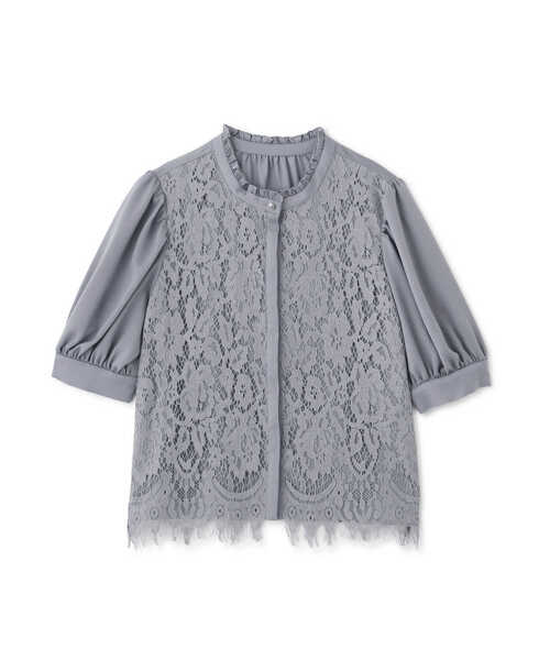 PROPORTION BODY DRESSING（プロポーションボディドレッシング）の「レースフリルスタンドブラウス / 1213110410（シャツ/ブラウス・レディース・ベージュ/ホワイト系その他/ブルー・SMALL/MEDIUM）」の7枚目の写真