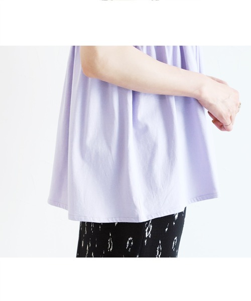 reca（レカ）の「裾フレアフレンチカットソー（Tシャツ/カットソー・レディース・ラベンダー/ブラック/オフホワイト・M）」の19枚目の写真