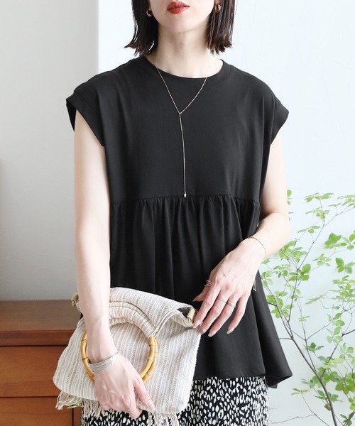 reca（レカ）の「裾フレアフレンチカットソー（Tシャツ/カットソー・レディース・ラベンダー/ブラック/オフホワイト・M）」の22枚目の写真
