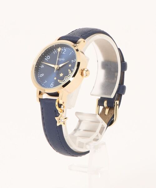 Three Four Time(スリーフォータイム)の「ムーンデイトウォッチ(3気圧防水/4年バッテリー) / 時計(アナログ腕時計・レディース・ネイビー/ブラウン・FREE)」の11枚目の写真