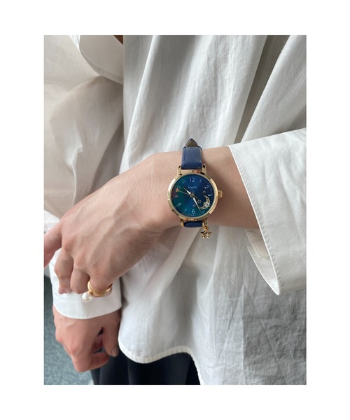 Three Four Time(スリーフォータイム)の「ムーンデイトウォッチ(3気圧防水/4年バッテリー) / 時計(アナログ腕時計・レディース・ネイビー/ブラウン・FREE)」の7枚目の写真