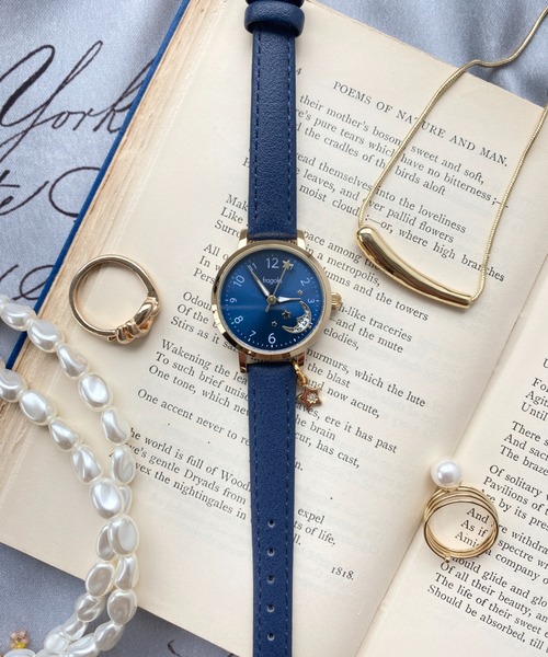 Three Four Time(スリーフォータイム)の「ムーンデイトウォッチ(3気圧防水/4年バッテリー) / 時計(アナログ腕時計・レディース・ネイビー/ブラウン・FREE)」の15枚目の写真