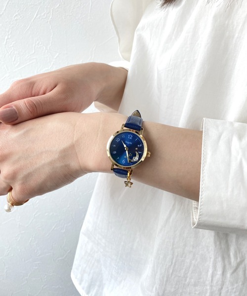 Three Four Time(スリーフォータイム)の「ムーンデイトウォッチ(3気圧防水/4年バッテリー) / 時計(アナログ腕時計・レディース・ネイビー/ブラウン・FREE)」の13枚目の写真